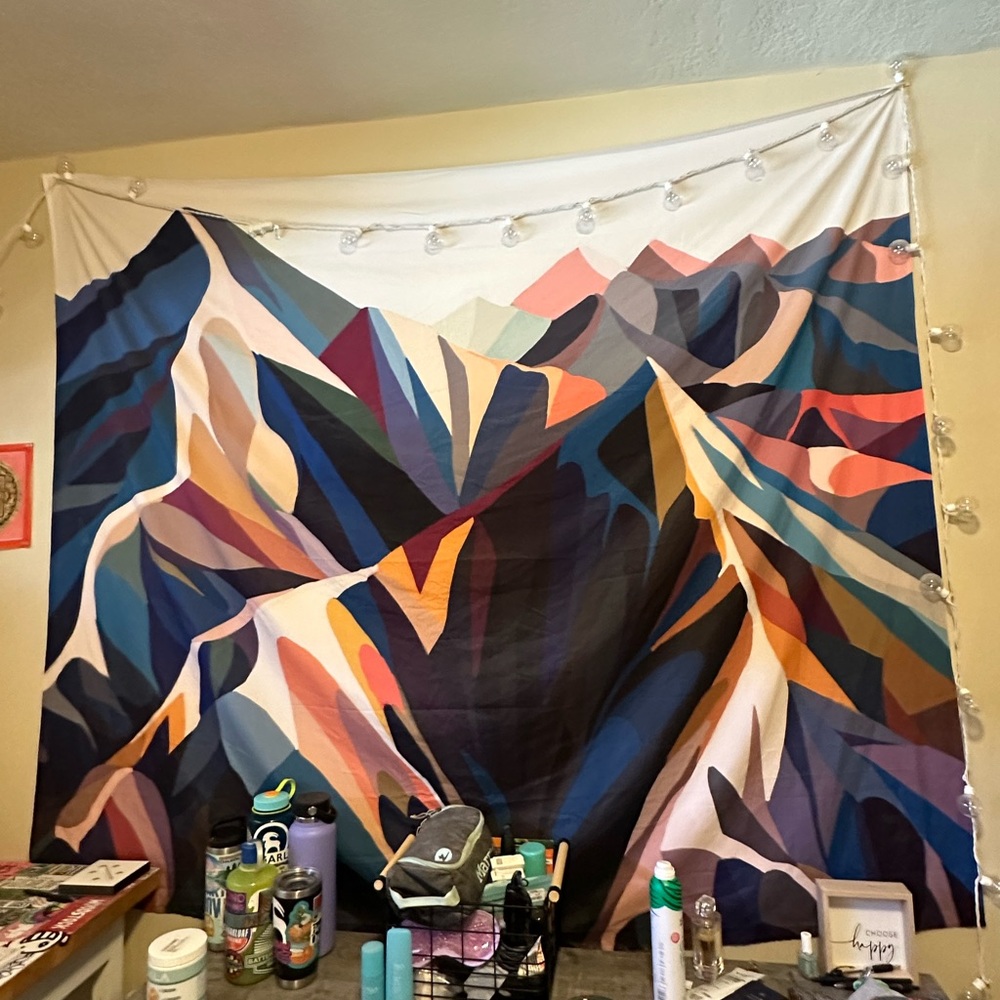 Colorful Mountain Tapestry